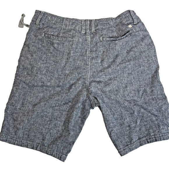 Lucky Brand Saturday Stretch Blue Chambray Shorts Drawstring Size 31 - Picture 2 of 8